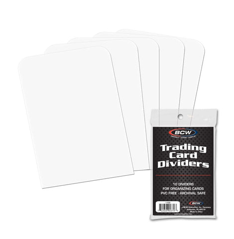 BCW Trading Card Dividers, Clear, 2 11/16 X 3 13/16