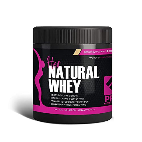 Fitness & Nutrition - Whey Protein Powder For Women - Supports Weight Loss & Lean Muscle Mass - Low Carb - Gluten Free - Grass Fed & RBGH Hormone Free (Creamy Vanilla, 1 Lb)