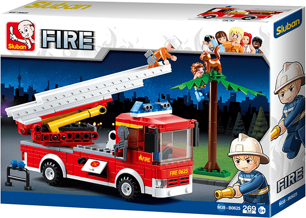 Sluban Fire Truck Building Blocks Set Lego Compatible 269 Pieces Ages