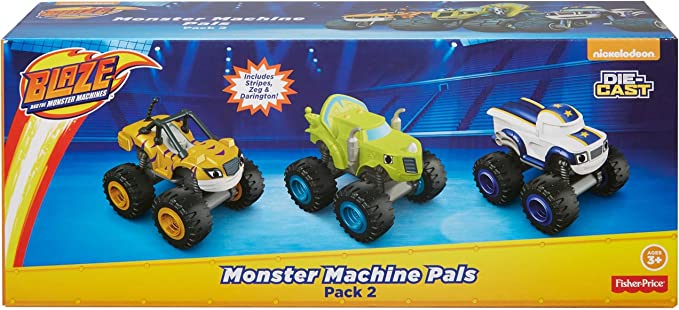 Blaze & the Monster Machines, 3 Pack Die-Cast Pack #2 – Blue
