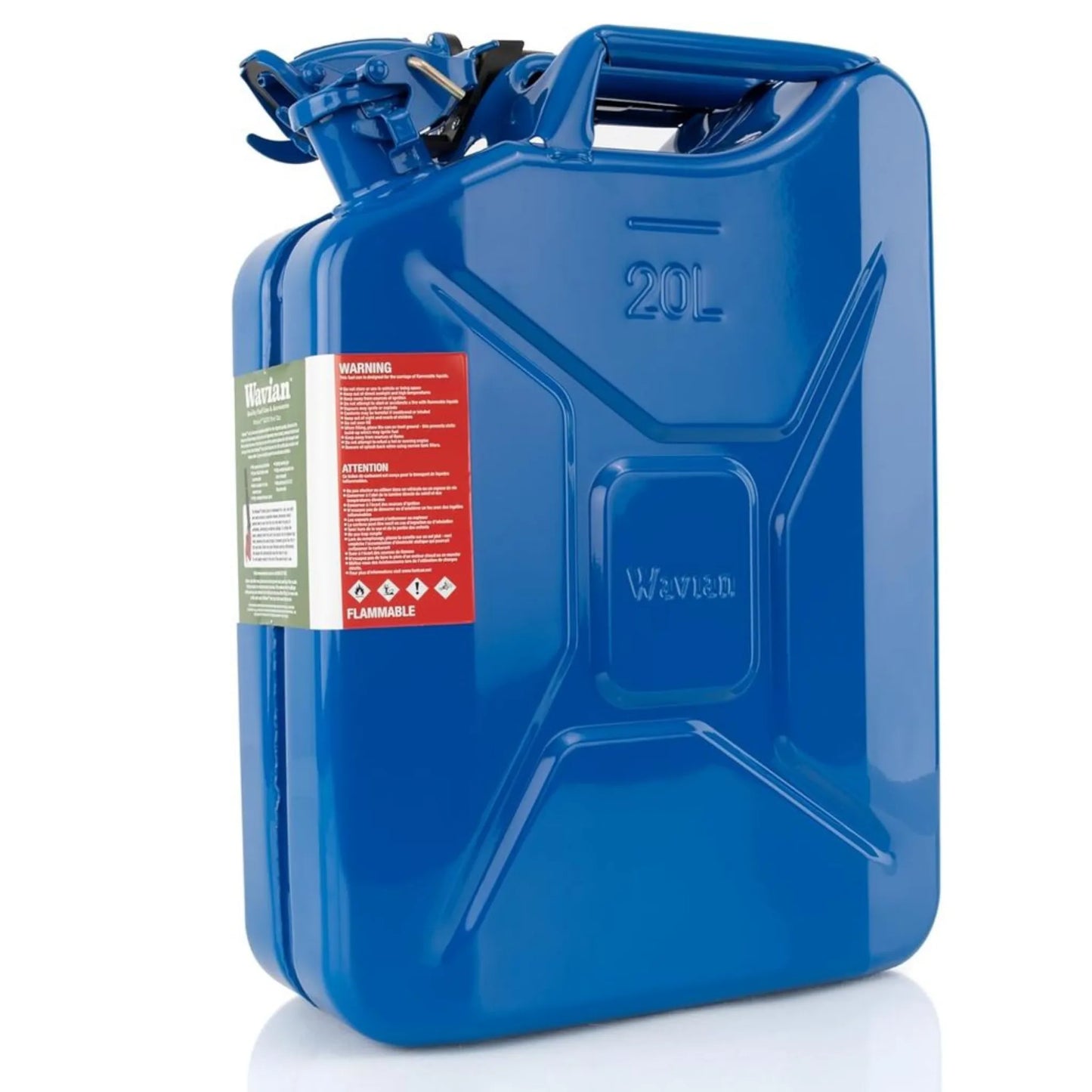 Wavian 20L Metal Jerry Can – Red | Premium Fuel Storage