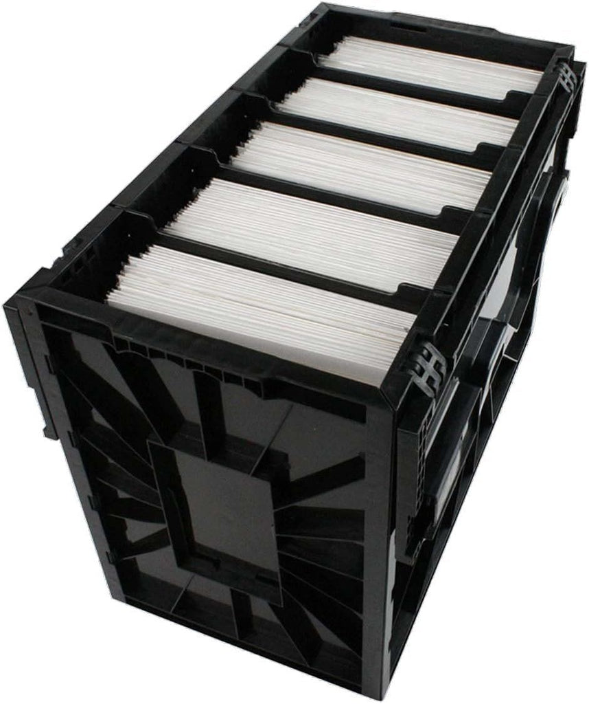 BCW Short Comic Book Bin With Partitions Bundle Black Blue Forest