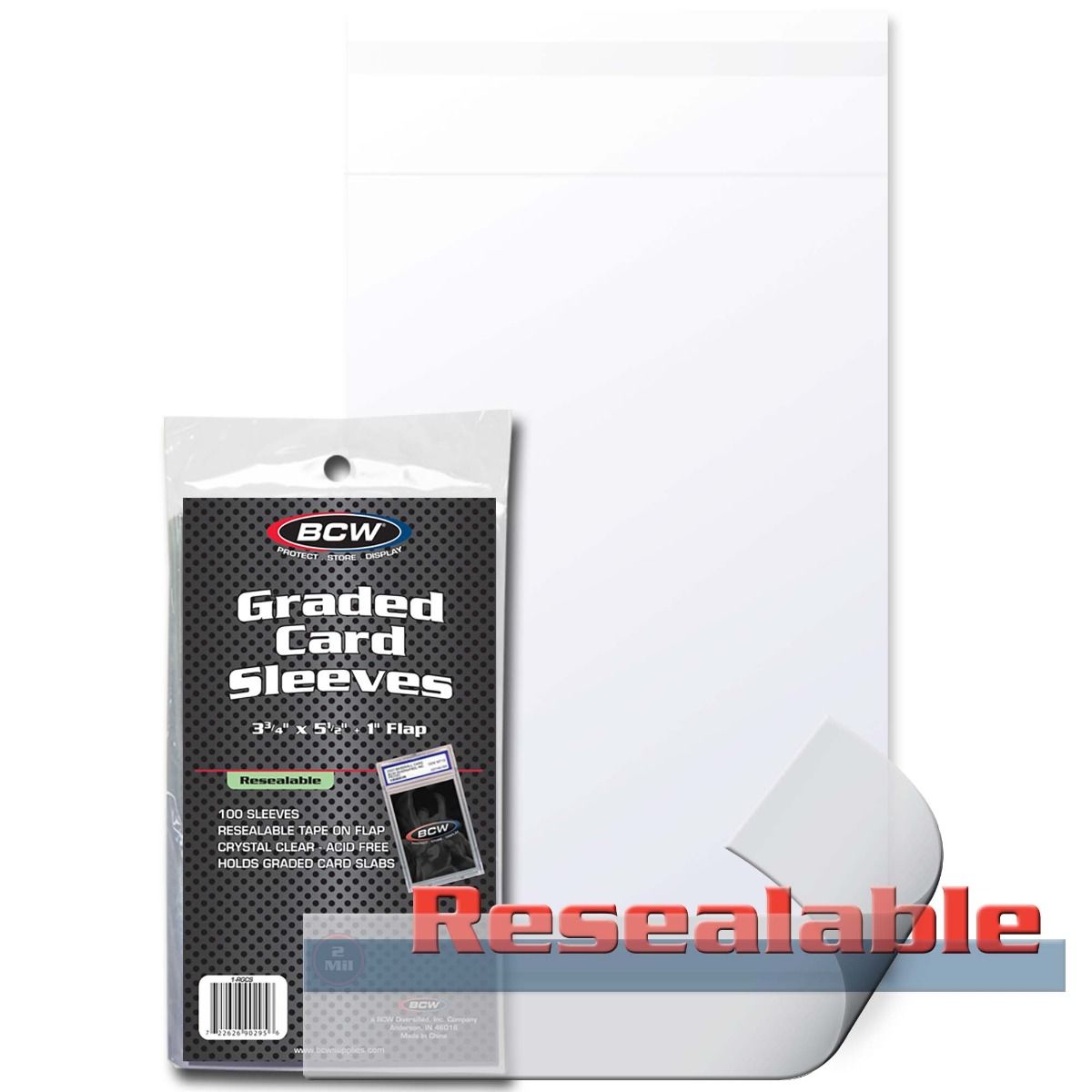 BCW 1-RGCS Resealable Graded Card Sleeves