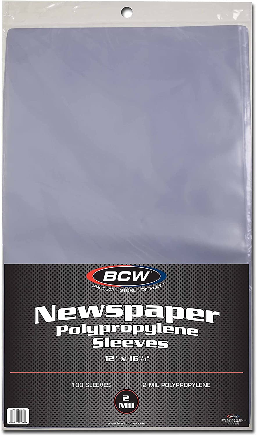 BCW 12x16 Newspaper Sleeves