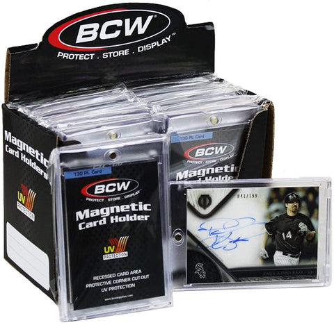 BCW 130 Pt Magnetic Card Holders - 14 Ct