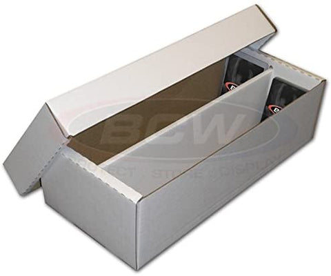 BCW 1600-Count 2-Row Shoe Storage Box For Trading Cards | 200 Lb. Test Strength | (2-Pack)