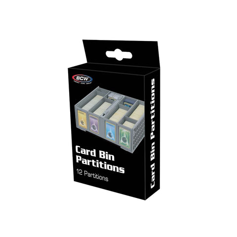 BCW Collectible Card Bin Partitions - Gray
