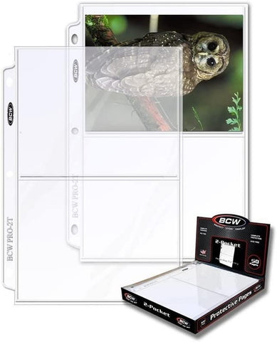 BCW Perfect For Storing 5x7 Photographs Or Postcards. Pocket Dimensions: 5-1/2" X 7-1/8", Clear 25 Count