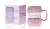 Boxer Gifts 'Knitting Keeps Me From Unraveling' Novelty Knitting Gift Mug | Light Pink Colour With Realistic Yarn Detailing | Amazing Christmas, Birthday Or Mother's Day Gift For Her