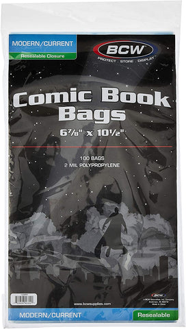 Collectible Storage - Current Re-Sealable Comic Book Bags (100 Count)