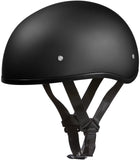 Daytona Helmets Half Skull Cap Motorcycle Helmet – DOT Approved [Dull Black] [M]