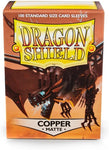 Dragon Shield Matte Copper Standard Size 100 Ct Card Sleeves Individual Pack