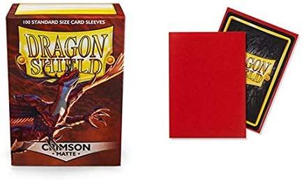 Dragon Shield Matte Crimson Standard Size 100 Ct Card Sleeves Individual Pack