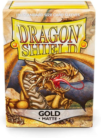 Dragon Shield Matte Gold Standard Size 100 Ct Card Sleeves Individual Pack