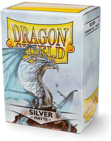 Dragon Shield Matte Silver Standard Size 100 Ct Card Sleeves Individual Pack