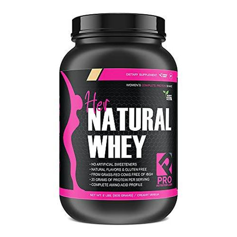 Fitness & Nutrition - Whey Protein Powder For Women - Supports Weight Loss & Lean Muscle Mass - Low Carb - Gluten Free - Grass Fed & RBGH Hormone Free (Creamy Vanilla, 2 Lb)