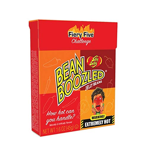 Food, Beverages & Tobacco - Jelly Belly BeanBoozled Fiery Five Flip Top Box - 1.6 Oz - Genuine, Official, Straight From The Source