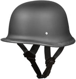 [G1-B (XL)] New Daytona Helmets Motorcycle Half Helmet German- Dull Black 100% DOT Approved