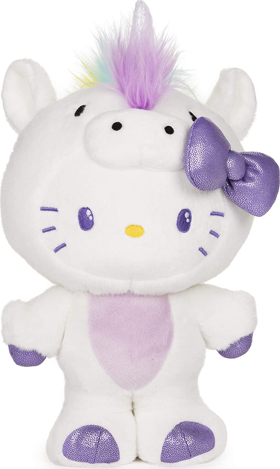 GUND Sanrio Hello Kitty Unicorn Plush Stuffed Animal Cat, 9.5"