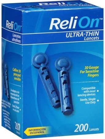 Health & Beauty - ReliOn 30G Ultra Thin Lancets 200-ct By Reli On
