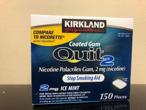 Health & Personal Care - Kirkland Quit2 Nicotine Gum 150 Pieces