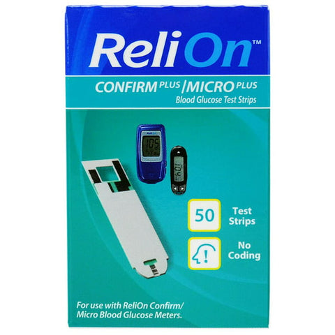 Health & Personal Care - ReliOn Confirm Micro Blood Glucose Test Strips, 50 Count