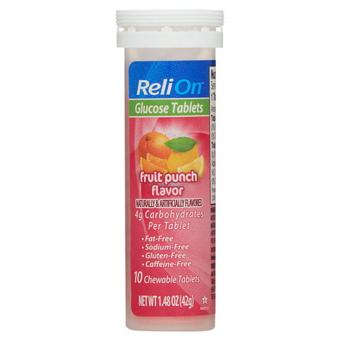 Health & Personal Care - Relion Glucose Tablets 10 Ct On The Go Tube