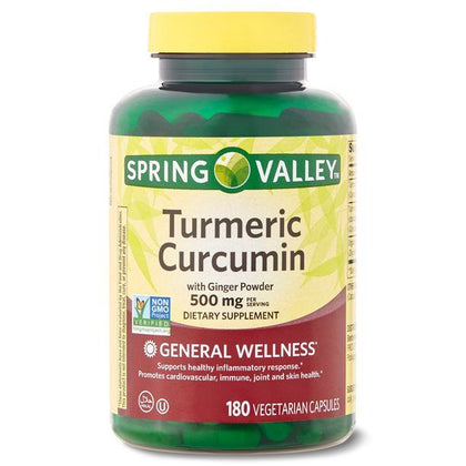 Health & Personal Care - Spring Valley Turmeric Curcumin With Ginger Powder Dietary Supplement, 500 Mg, 180 Count