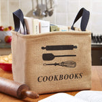 Household Products - Cookbooks And Reading Materials Storage Bin With Handles For The Kitchen