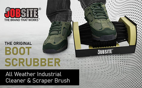 Household Products - JobSite The Original Boot Scrubber - All Weather Industrial Shoe Cleaner & Scraper Brush
