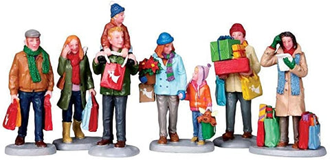 Household Products - Lemax Village Collection Holiday Shoppers Set Of 6