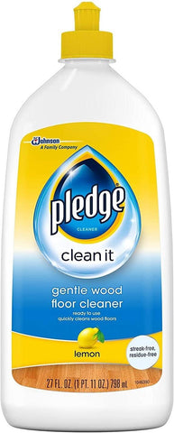 Household Products - Pledge Wood Floor Cleaner Liquid, Shines Hardwood, Removes Dirt, Safe And Gentle, Lemon, 27 Fl Oz
