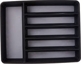 Household Products - Rubbermaid No-Slip Large, Silverware Tray Organizer, Black With Gray