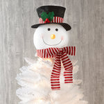KNL Store Frosty Snowman Top Hat Christmas Tree Topper Decor Holiday Winter Wonderland Decoration