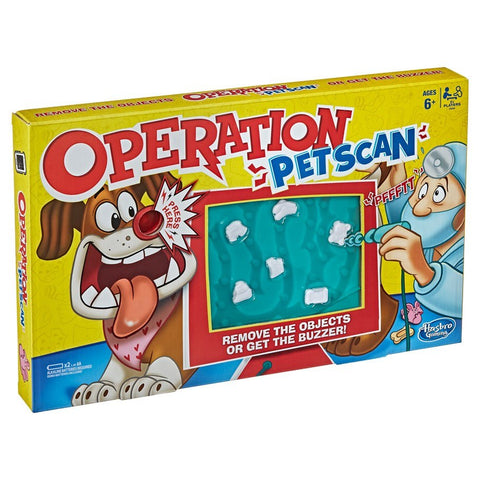 Operation Pet Scan Board Game For 2 Or More Players, Kids Ages 6 And Up, With Silly Sounds, Remove The Objects Or Get The Buzzer