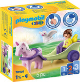 Playmobil 1.2.3 70401 Unicorn Carriage With Fairy, For Children Ages 1.5 - 4