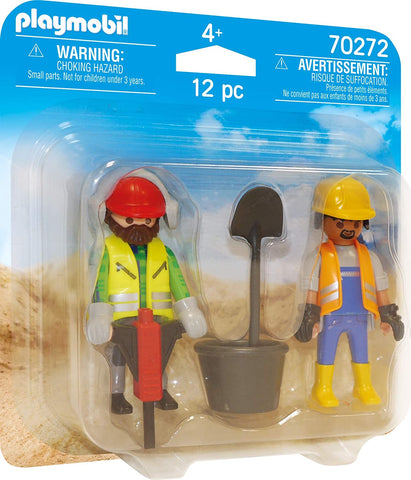 Playmobil 70272 Construction Workers Duo Pack, Colourful