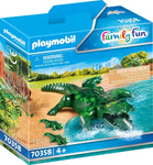 Playmobil Alligator With Babies, Colourful