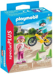 Playmobil Children With Skates And Bike 70061