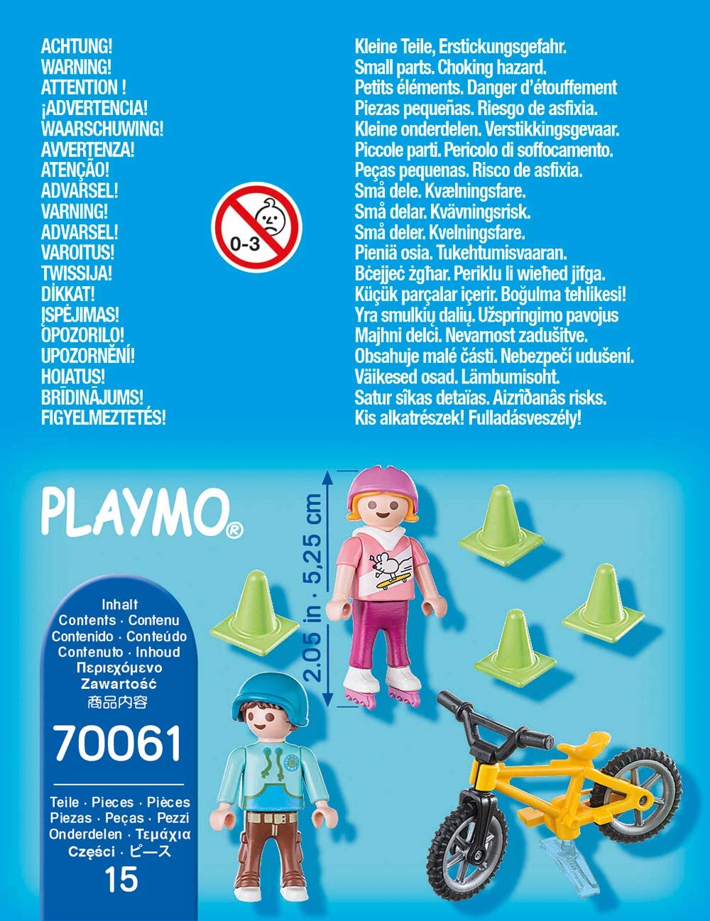 Playmobil Children With Skates And Bike 70061