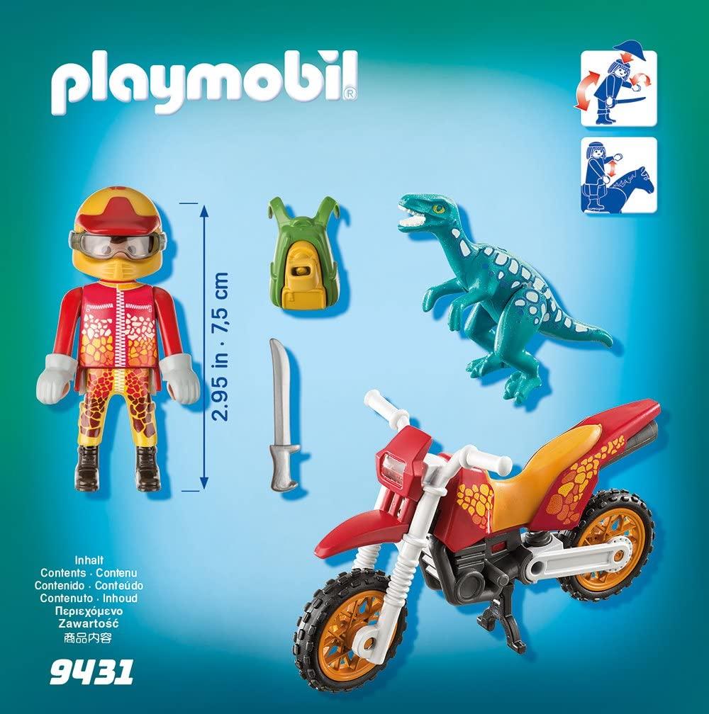 PLAYMOBIL Motocross Bike With Raptor Building Set