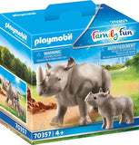 Playmobil Rhino With Calf