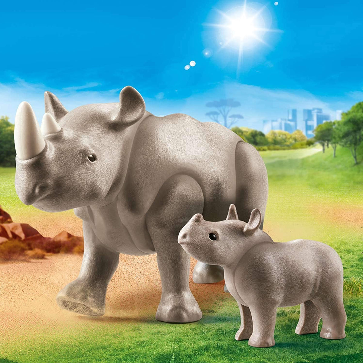 Playmobil Rhino With Calf