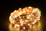 Radiance Dimmable 100LED String Lights With Wireless Remote, 33ft, Copper Wire, Warm White