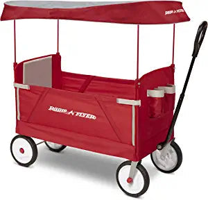 Sports & Outdoors - Radio Flyer Deluxe 3-in-1 EZ Fold Wagon (red)