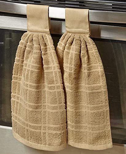 The Lakeside Collection Set Of 2 Kitchen Towels - Sand
