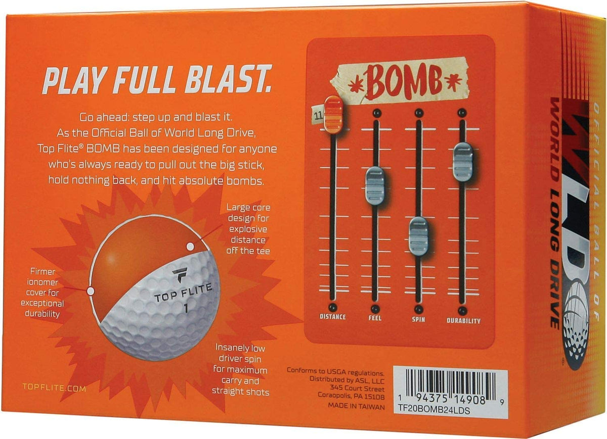 Top Flite Bomb Golf Balls (24 Pack) – Blue Forest Market