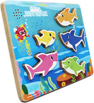 Toys & Games - Baby Shark Chunky Wooden Sound Puzzle - Plays The Baby Shark Song, Multicolor