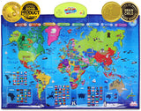 Toys & Games - BEST LEARNING I-Poster My World Interactive Map - Educational Talking Toy For Kids Of Ages 5 To 12 Years Old