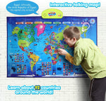 Toys & Games - BEST LEARNING I-Poster My World Interactive Map - Educational Talking Toy For Kids Of Ages 5 To 12 Years Old